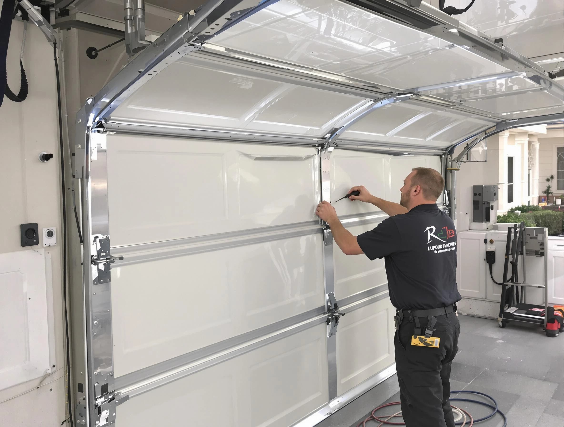 Smyrna Garage Door Repair professional performing panel repair in Smyrna