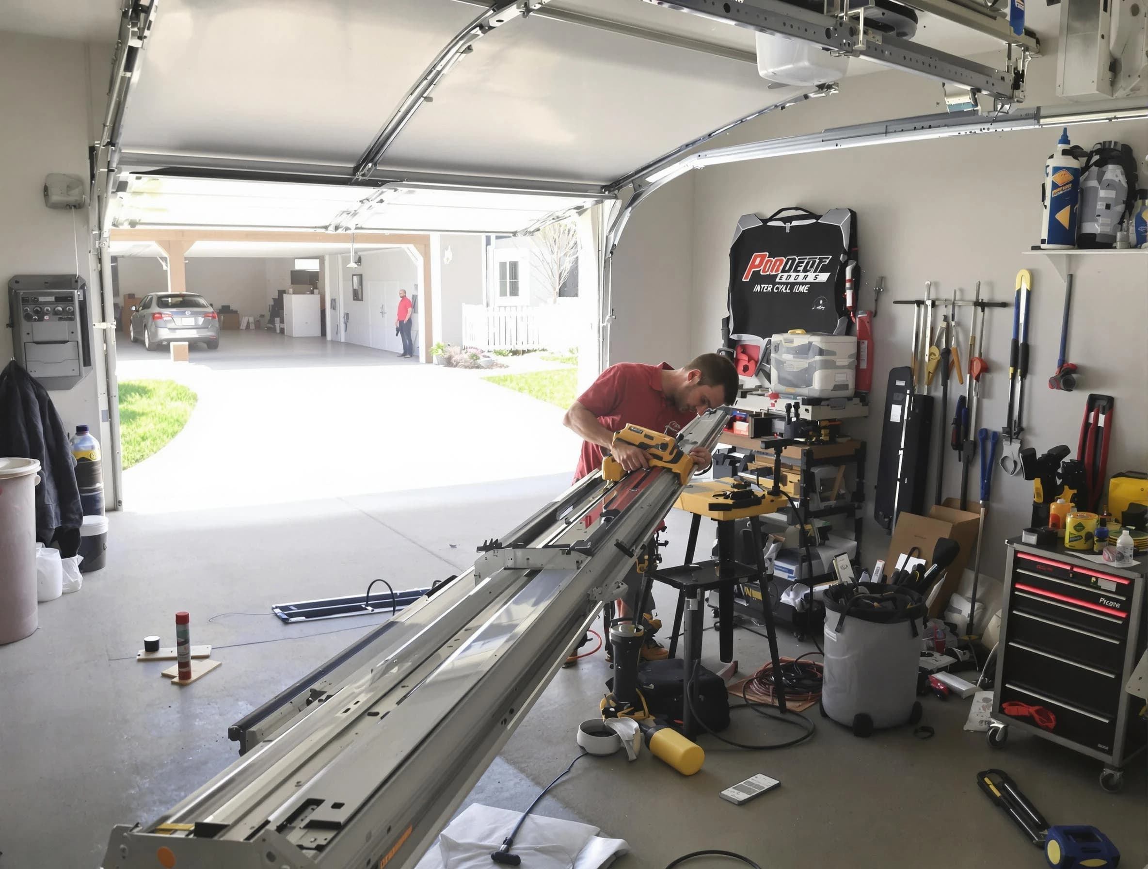 Smyrna Garage Door Repair expert performing track repair in Smyrna