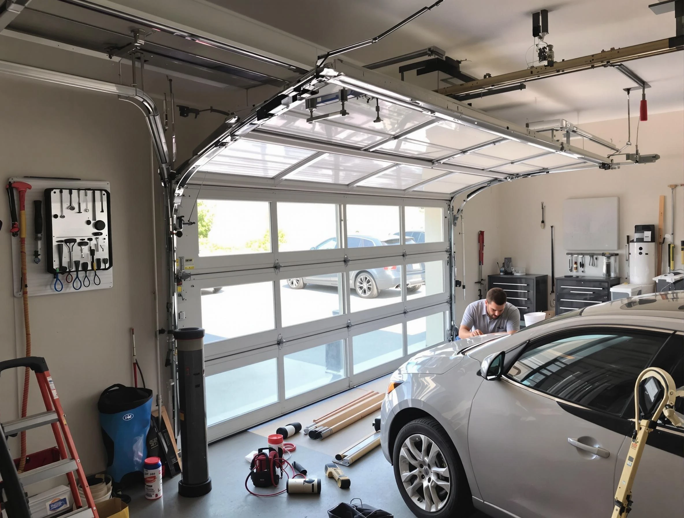 Garage door noise reduction service by Smyrna Garage Door Repair in Smyrna