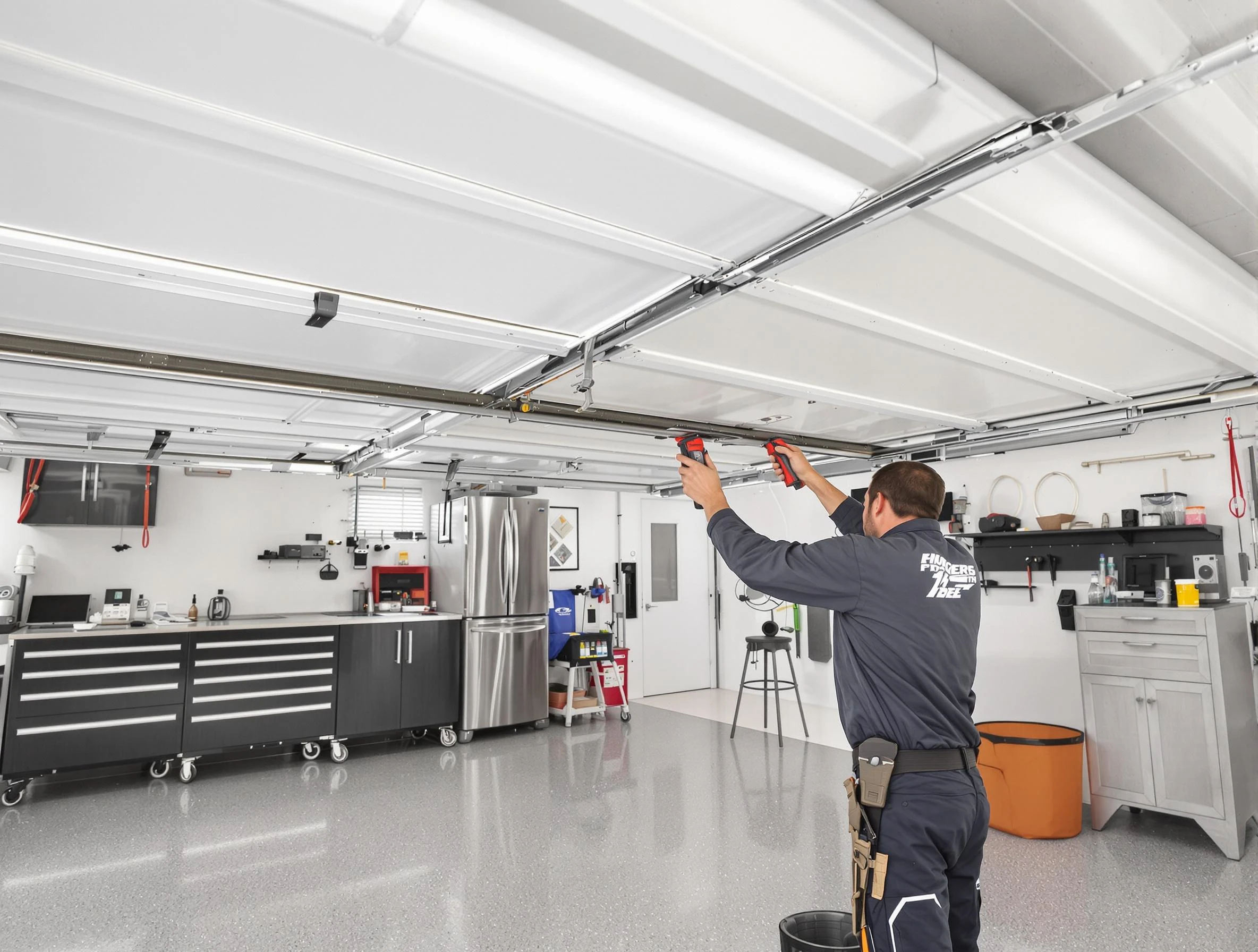 Overhead garage door repair service by Smyrna Garage Door Repair in Smyrna